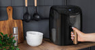 Frytkownica beztłuszczowa 4l złota AIR fryer separator 8 programów mocna 1500 w czarny