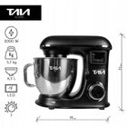 Mocny robot planetarny taia zura kuchenny 2000W duża misa 6,5l LED zestaw czarny