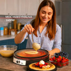 Naleśnikarka Elektryczna Dwustronna 30cm Powłoka Nieprzywierająca 1600W urządzenie do crepes i pancakes, łopatka