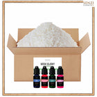 Wosk sojowy Do Świec 5kg Płatki 100% + Barwniki Zestaw 4x10 ml do produkcji świeczek, rękodzieło, DIY, masa do zalewania
