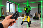 Poziomica laserowa laser krzyżowy 4D samopoziomujący 16 linii 2xAKU+ statyw