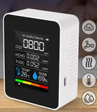 Miernik jakości powietrza 5 w 1 Detektor Dwutlenku węgla Miernik CO2 czujnik smogu, dymu, gazu, temperatury i