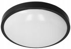 Plafon LED lampa sufitowa 2XE27 czarna oprawa natynkowa panel okrągły do salonu, kuchni i korytarza, głębokość 7,5 cm