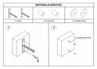 Uchwyt wieszak na drabinę mocowany na ścianę (komplet 2 sztuki) AKC hak do zawieszenia, aluminiowy wspornik do