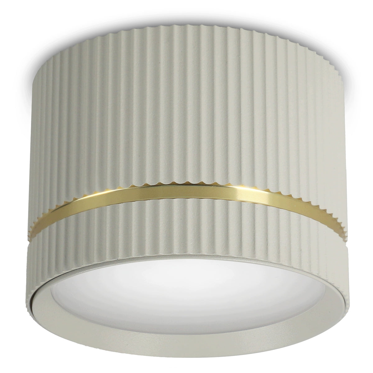 Oprawa Halogenowa Sufitowa LED Tuba GX53 Spot Natynkowa Ryflowana Beżowa oczko oświetleniowe, plafon do salonu, kuchni