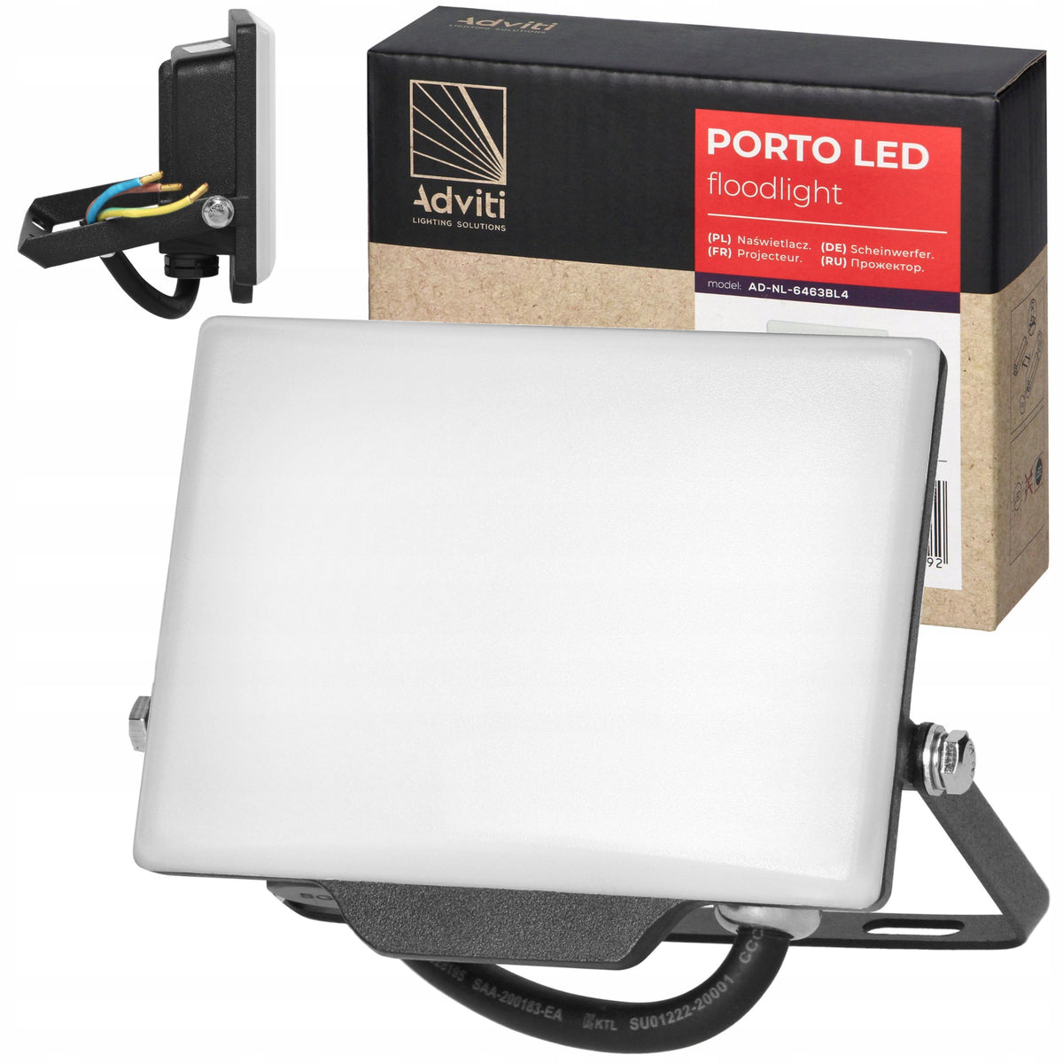 Halogen naświetlacz LED 20W 1600lm bezramkowy lampa zewnętrzna 4000K IP65 reflektor do ogrodu, podjazdu i garażu
