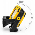 Lampka latarka mocna lampa 49x LED robocza z magnesem statyw wielofunkcyjna naświetlacz warsztatowy 2000 lm IP65 20 w