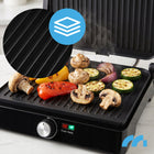 Grill elektryczny opiekacz toster do kanapek panini rozkładany mocny 2200W nominalna czarny