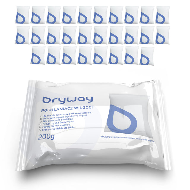 Wkład do pochłaniacza wilgoci 28 x 200g - dryway - mocny uniwersalny 200 ml z 900 sztuk