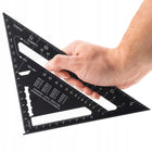 Kątownik stolarski ciesielski aluminiowy przymiar budowlany 180mm 18x18 miara kątowa do trasowania, narzędzie