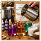 Wosk sojowy Do Świec 5kg Płatki 100% + Barwniki Zestaw 4x10 ml do produkcji świeczek, rękodzieło, DIY, masa do zalewania