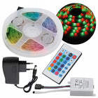 Pasek LED taśma 4m RGB + pilot listwa świetlna dekoracyjna, oświetlenie wielokolorowe do wnętrz, 230 V, 2000 lm, IP20