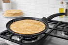 Marmurowa patelnia do naleśników pancakes na kuchenkę gazową indukcję 26 cm czarny