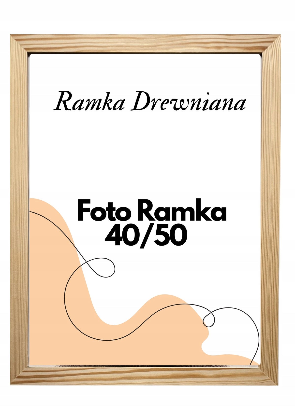 Ramka 40x50 rama foto drewniana, listwa 2,2x1,7cm na zdjęcie plakat puzle oprawa grafiki, brązowa dekoracja ścienna, do