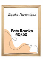 Ramka 40x50 rama foto drewniana, listwa 2,2x1,7cm na zdjęcie plakat puzle oprawa grafiki, brązowa dekoracja ścienna, do