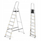 Drabina aluminiowa domowa jednostronna schodki higher 8 stopni 125kg do remontu i prac malarskich, podest 162 cm
