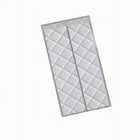 Kurtyna zasłona termiczna izolacyjna na magnes do drzwi 90x200cm solidna bawełniana szara, zawieszana na taśmie, osłona