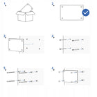 Nierdzewny Numer Na Dom Tabliczka Adresowa z Numerem Domu 32x21 cm Dystanse oznaczenie posesji, szyld aluminiowy 3 mm