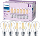 Żarówka LED E27 7W = 60W 4000K neutralna ozdobna filament Philips 6 szt. 850 lm, tradycyjny kształt, źródło światła do