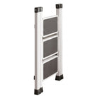 Drabinka drabina 3 stopniowa składana schodki taboret domowa kuchnia biała stalowa, udźwig 150 kg, podest 62 cm, do