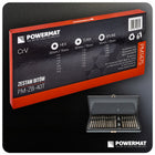 Zestaw bitów udarowych Powermat 40 elementów HEX TORX SPLINE 30/75 mm końcówki wkrętakowe, mocowanie 1/2 i 3/8 cala