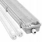 Oprawa Hermetyczna lampa LED 120cm + 2 świetlówki Wodoszczelna Do Garażu G13 18W 1800 lm biała zimna do warsztatu i