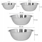 Zestaw misek kuchennych 4 szt metalowe 16cm 18cm 20cm 22cm salaterki ze stali nierdzewnej do mieszania i