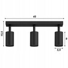 Lampa Sufitowa Żyrandol Plafon Tuby Metal LED GU10 oprawa punktowa kwadratowa czarna 1x10 W do salonu i przedpokoju