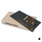 Premium Tabliczka Adresowa Numer na dom Lustrzane Antracyt - Złoty 40x20 cm oznaczenie posesji, szyld wejściowy z