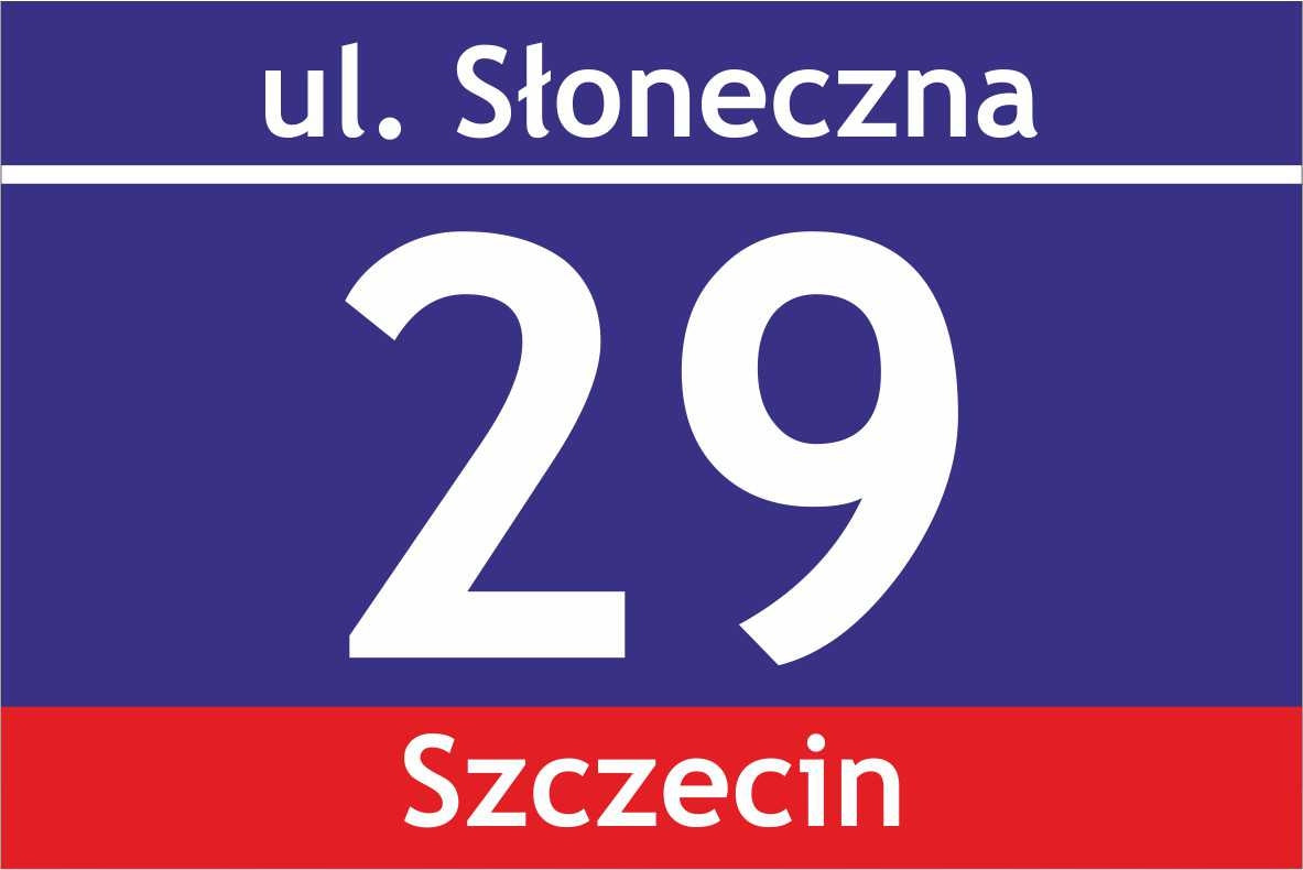 Tablica tabliczka adresowa z numerem domu 30X20 cm Kreator zaprojektuj sam identyfikator posesji z tworzywa sztucznego
