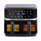 Frytkownica beztłuszczowa dwukomorowa duża 10,2l AIR fryer XL berdsen 1700W czarny