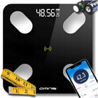 Waga łazienkowa elektroniczna analityczna dokładna z bluetooth do 180kg czarny