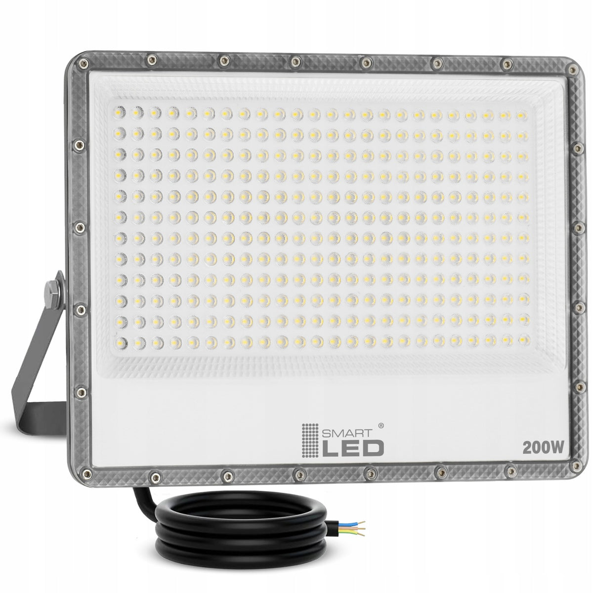 Halogen LED Naświetlacz Lampa 200W 22000lm Premium Reflektor Zewnętrzny IP do ogrodu, światło neutralne 4500 K, odporny