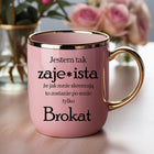 Kubek elegant różowy prezent koleżanki siostry przyjaciółki TIK TOK viral ceramiczny 330 ml do kawy i herbaty