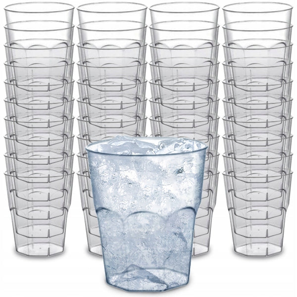 Kubki Plastikowe Szklanki 220ml Do Lodów Drinków Deserów Whisky 50szt przezroczyste naczynia na napoje i koktajle