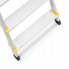 Drabina aluminiowa domowa dwustronna składana higher 2x6 stopni taboret schodki, podest roboczy, nośność 125 kg