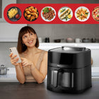 Frytkownica beztłuszczowa 8l Air Fryer Webber 1800W +wifi +8 programów para czarny