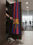 FC BARCELONA ręcznik plażowy 70 x 140 cm BARCA PLAŻA BASEN WAKACJE KIBIC mikrofibra, prostokątny, kąpielowy dla fana