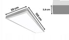 Panel LED Sufitowy 60W natynkowy 120 x 30cm Plafon 5400 lm lampa biurowa, oprawa oświetleniowa, biała, do wnętrz