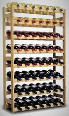 Regał - stojak drewniany na wino 56 butelek Andora półka na alkohol, ekspozytor do kuchni i piwnicy, 72,2 × 25 × 118 cm