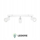 Lampa kinkiet ścienny LED sufit regulowany spot 3xGU10 żyrandol regulowany oprawa kierunkowa metalowa biała srebrna
