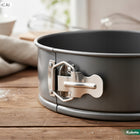 4x tortownica okrągła forma blacha rant do pieczenia non-stick 20/24/26/28 zestaw do ciast, wyjmowane dno, metalowe