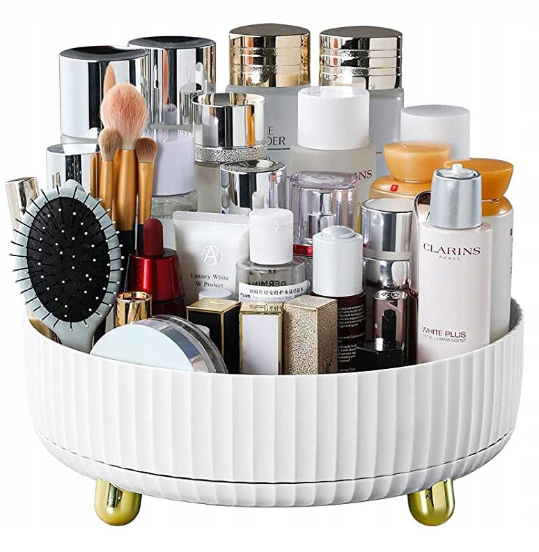 Organizer obrotowy na Kosmetyki pojemnik na perfumy pędzle Make-up 360 stojak na akcesoria do makijażu, tworzywo