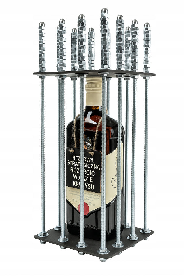 Klatka na alkohol prezent 18 20 30 40 50 60 urodziny imieniny alkoklatka opakowanie z grawerem, gadżet do butelki