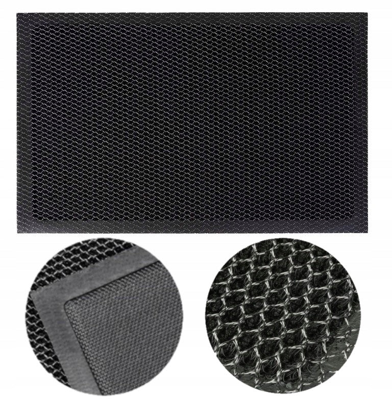 Wycieraczka pod drzwi Mata Wejściowa Zewnętrzna Mocna PCV 3D Siatka 60x90cm czarna 10 mm uniwersalna