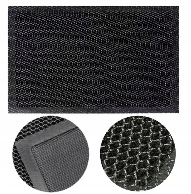 Wycieraczka pod drzwi Mata Wejściowa Zewnętrzna Mocna PCV 3D Siatka 60x90cm czarna 10 mm uniwersalna