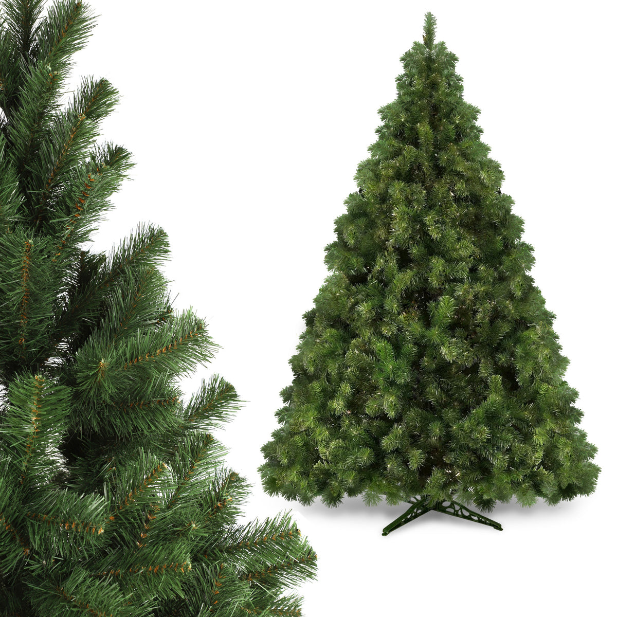 CHOINKA SZTUCZNA JAK ŻYWA 220 cm JODŁA GĘSTA PIĘKNA STABILNA PREMIUM STOJAK 201 - 220 cm zielony
