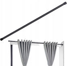 Drążek rozporowy prysznicowy ubrania karnisz teleskop bezinwazyjny 110-200 do zasłony łazienkowej, aluminiowa czarna 25