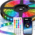 Taśma LED RGB 10m wodoodporna bluetooth sterowanie aplikacją montessa podświetlenie dekoracyjne wnętrz, wielokolorowe