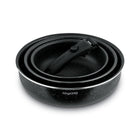 Zestaw 3x patelnia głęboka indukcja Gaz Konighoffer Spinel Black 20/24/28cm do smażenia, na kuchnię ceramiczną i